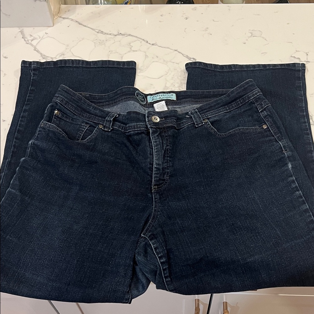 Charter Club Women's Deep Indigo Boot Cut Jeans size 18w